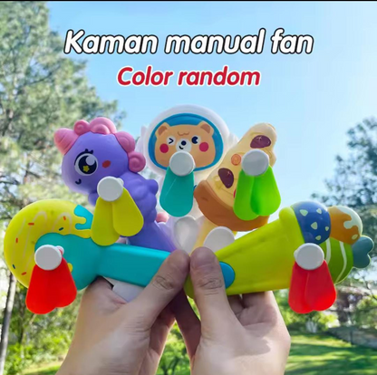 Hot Lovely Mini Portable Pocket Fan Cool Air Travel Hand Preasure Easy Blower