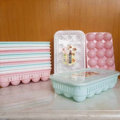 Egg Storage Tray, 30 Slots, 12 Slots Egg tray Storage Container , Eggs Holder For Refrigerator, Eggs Tray, Plastic Egg Tray For Fridge, Kitchen Eggs Storage Box, 30 Slots Refrigerator Egg Holder Tray With Lid By HALAI TRADERS